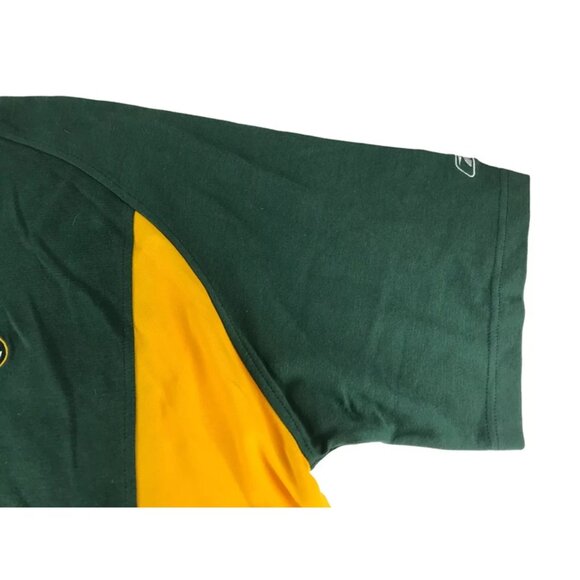 REEBOK Mens Green Gold NFL Football Green Bay Packers‎ Polo Shirt Size Large - Picture 4 of 16